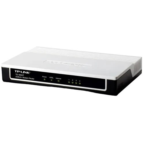 ADSL2+ модем-маршрутизатор TP-Link TD-8840T с 4 портами LAN ADSL2+ модем-маршрутизатор TP-Link TD-8840T с 4 портами LAN