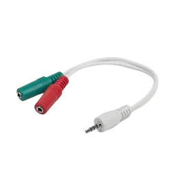 Аудио адаптер Cablexpert CCA-417W, 3,5 мм 4-pin (M) на 2x 3,5 мм 3-pin (F), 0,2 м, белый Аудио адаптер Cablexpert CCA-417W, 3,5 мм 4-pin (M) на 2x 3,5 мм 3-pin (F), 0,2 м, белый