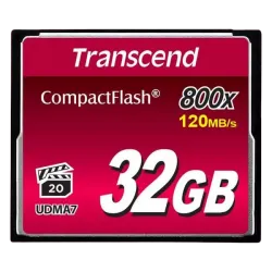 Карта памяти Transcend CompactFlash 800 32 ГБ, CompactFlash I, до 120 МБ/с