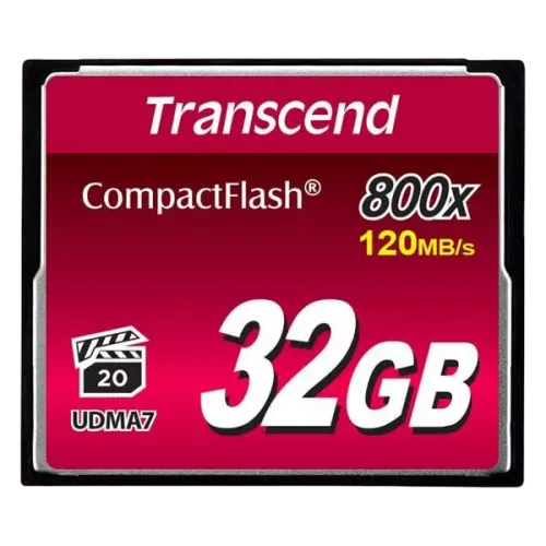 Карта памяти Transcend CompactFlash 800 32 ГБ, CompactFlash I, до 120 МБ/с