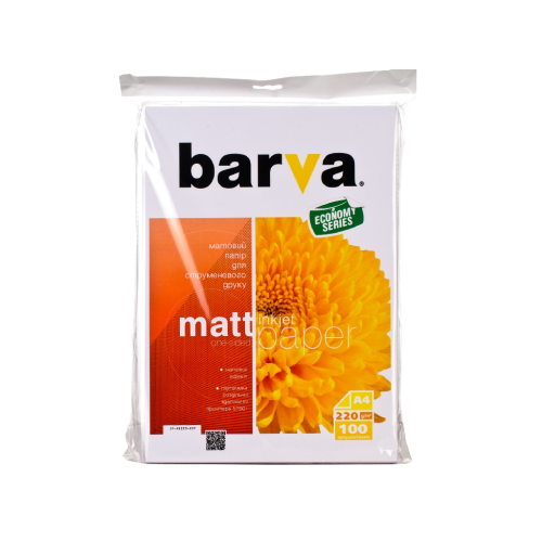 Фотобумага Barva Matt A4 220 г/м², матовая, 100 листов Фотобумага Barva Matt A4 220 г/м², матовая, 100 листов
