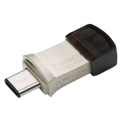 USB-флешка Transcend JetFlash 890 64 ГБ USB 3.1 Type-C / Type-A Серебристая
