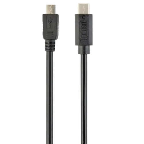 Кабель Cablexpert CCP-USB2-mBMCM-1M Micro-USB - USB-C, 1 м, 3А, чёрный
