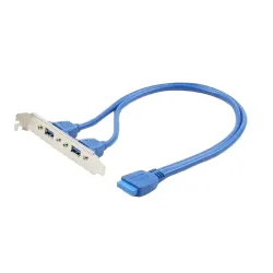 Планка расширения Cablexpert CC-USB3-RECEPTACLE, 2x USB 3.0, 20-pin, 45 см