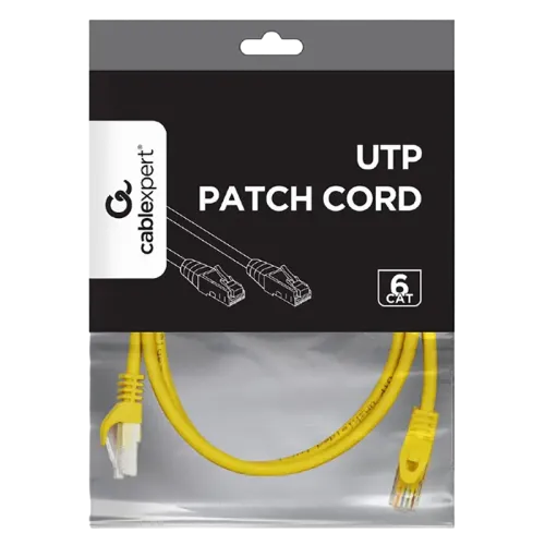 Патч-корд Cablexpert PP6U-0.5M/Y Cat6 UTP 0.5 м Желтый Патч-корд Cablexpert PP6U-0.5M/Y Cat6 UTP 0.5 м Желтый