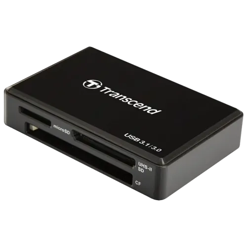 Картридер Transcend TS-RDF9 SD, microSD и CompactFlash USB Type-A, micro-USB, чёрный Картридер Transcend TS-RDF9 SD, microSD и CompactFlash USB Type-A, micro-USB, чёрный