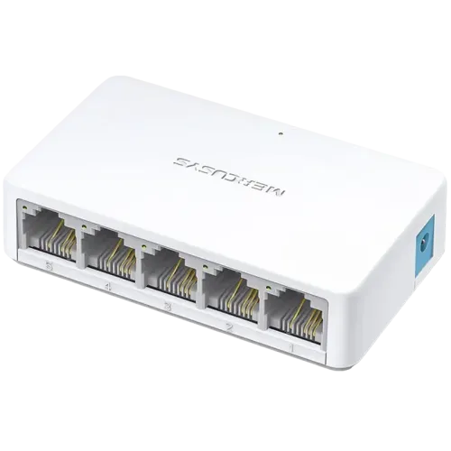 Сетевой коммутатор MERCUSYS MS105 5x 100 Мбит/с, белый Сетевой коммутатор MERCUSYS MS105 5x 100 Мбит/с, белый