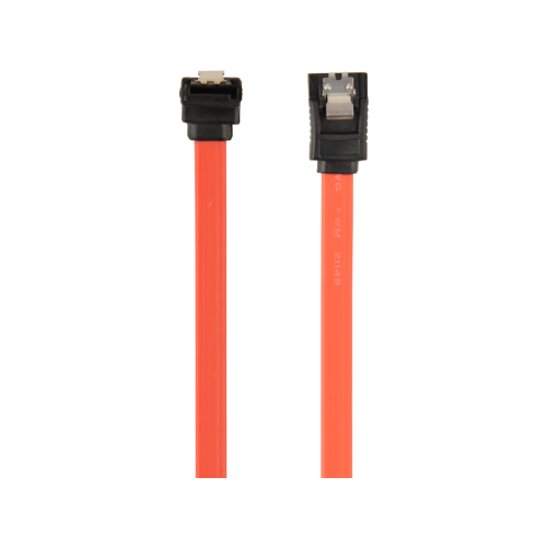 Кабель SATA III Cablexpert CC-SATAM-DATA90-0.1M, 10 см, угловой, с металлическими фиксаторами