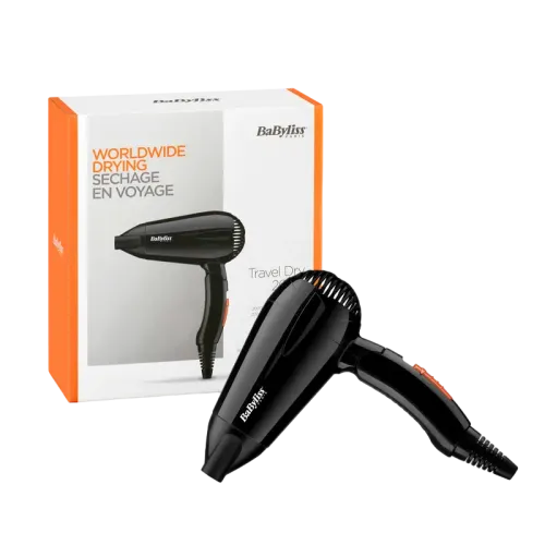 Фен компактный BaByliss Travel Dry 2000, чёрный Фен компактный BaByliss Travel Dry 2000, чёрный