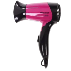 Фен компактный Maxwell MW-2007, чёрный/розовый, 1200 Вт Фен компактный Maxwell MW-2007, чёрный/розовый, 1200 Вт
