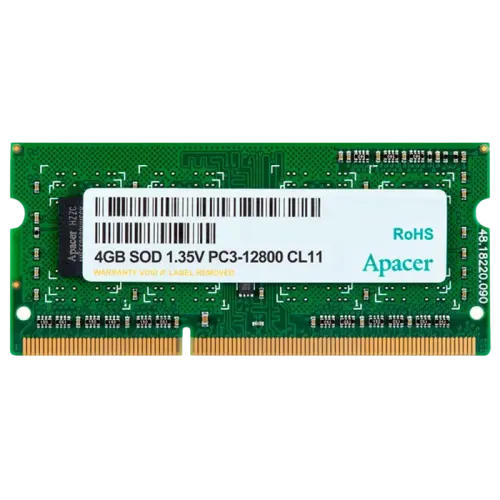Оперативная память Apacer AS04GFA60CATBGJ 4 ГБ DDR3 1600 МГц SO-DIMM Оперативная память Apacer AS04GFA60CATBGJ 4 ГБ DDR3 1600 МГц SO-DIMM