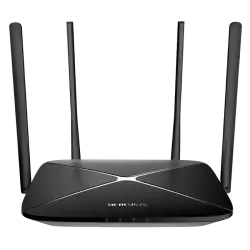 Беспроводной маршрутизатор Mercusys AC12G, чёрный, 450 Мбит/с и 867 Мбит/с, 2,4 ГГц и 5 ГГц