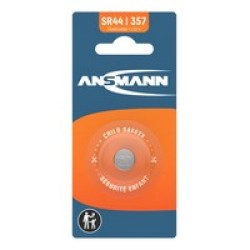 Батарейка Ansmann SR44 / 357 / SR1154, серебряно-оксидная, 1,55 В Батарейка Ansmann SR44 / 357 / SR1154, серебряно-оксидная, 1,55 В