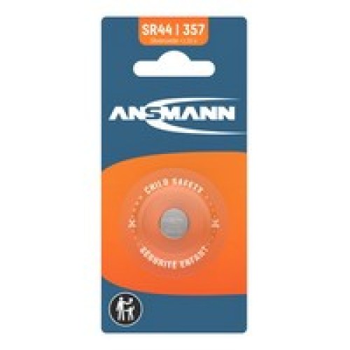 Батарейка Ansmann SR44 / 357 / SR1154, серебряно-оксидная, 1,55 В