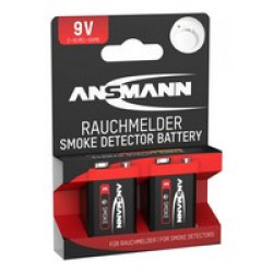 Батарейка Ansmann Alkaline 9V PP3 для датчиков дыма