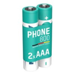 Аккумуляторные батарейки Ansmann AAA HR03 NiMH 800 мАч 1.2 В, 2 шт.