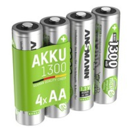 Аккумуляторные батарейки Ansmann AA HR6 NiMH 1300 мАч 1.2 В, 4 шт.