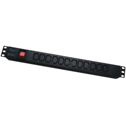 Блок распределения питания PDU 19" 1U IEC, 12 портов, 16 А, кабель 1.8 м