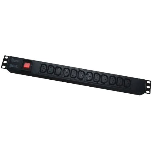 Блок распределения питания PDU 19" 1U IEC, 12 портов, 16 А, кабель 1.8 м Блок распределения питания PDU 19" 1U IEC, 12 портов, 16 А, кабель 1.8 м