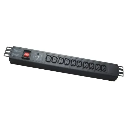 PDU для серверного шкафа 19" IE0020, 10 розеток IEC, 16A, кабель 1.8 м