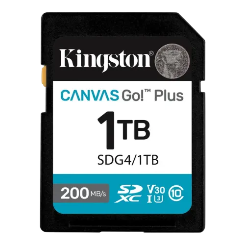 1.0TB SDXC Card (Class 10) UHS-I, U3, V30 Kingston Canvas Go! Plus Gen 4 1.0TB SDXC Card (Class 10) UHS-I, U3, V30 Kingston Canvas Go! Plus Gen 4