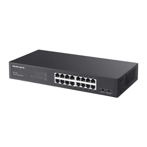 Сетевой коммутатор MERCUSYS MS116GS 16 портов Gigabit Ethernet Чёрный Сетевой коммутатор MERCUSYS MS116GS 16 портов Gigabit Ethernet Чёрный