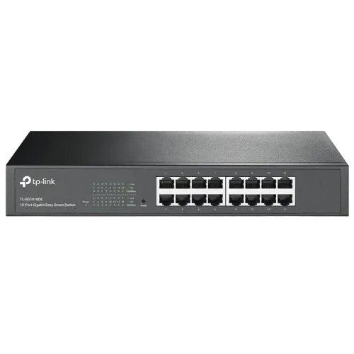 Сетевой коммутатор TP-LINK TL-SG1016DE 16 портов Gigabit Ethernet Чёрный Сетевой коммутатор TP-LINK TL-SG1016DE 16 портов Gigabit Ethernet Чёрный