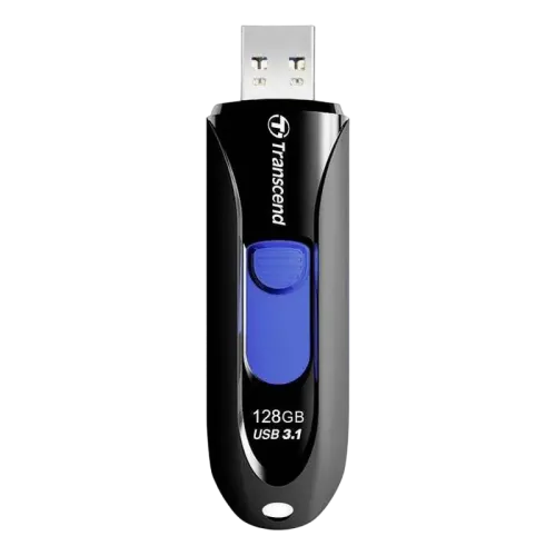 USB-флеш-накопитель Transcend JetFlash 790 128 ГБ Black/Blue USB-флеш-накопитель Transcend JetFlash 790 128 ГБ Black/Blue