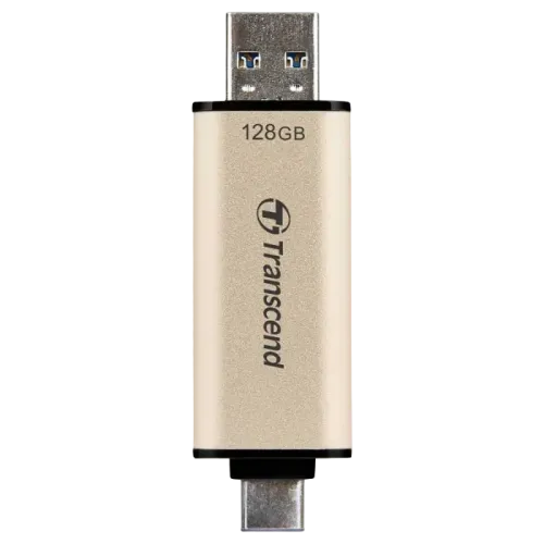 USB-флеш-накопитель Transcend JetFlash 930C 128 ГБ Gold, USB Type-C + USB Type-A