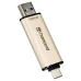 USB-флеш-накопитель Transcend JetFlash 930C 128 ГБ Gold, USB Type-C + USB Type-A