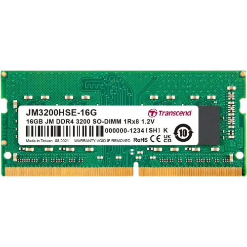 Оперативная память Transcend 16 ГБ DDR4 3200 МГц SODIMM PC4-25600 CL22 Оперативная память Transcend 16 ГБ DDR4 3200 МГц SODIMM PC4-25600 CL22