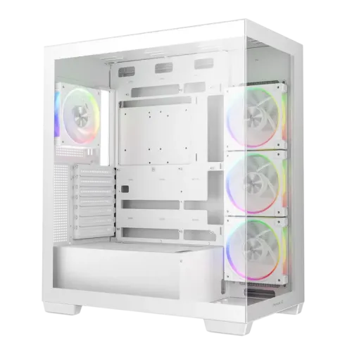 Компьютерный корпус Deepcool CG580 4F V2 Midi-Tower, ARGB, белый, 4 вентилятора, без БП